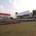 NASA Marshall Celebrates 65 Years of Innovation and Collaboration The 45-foot, port-side (P1) truss segment flight article for the International Space Station is being transported to the Redstone Airfield, Marshall Space Flight Center. The truss will be loaded aboard NASA