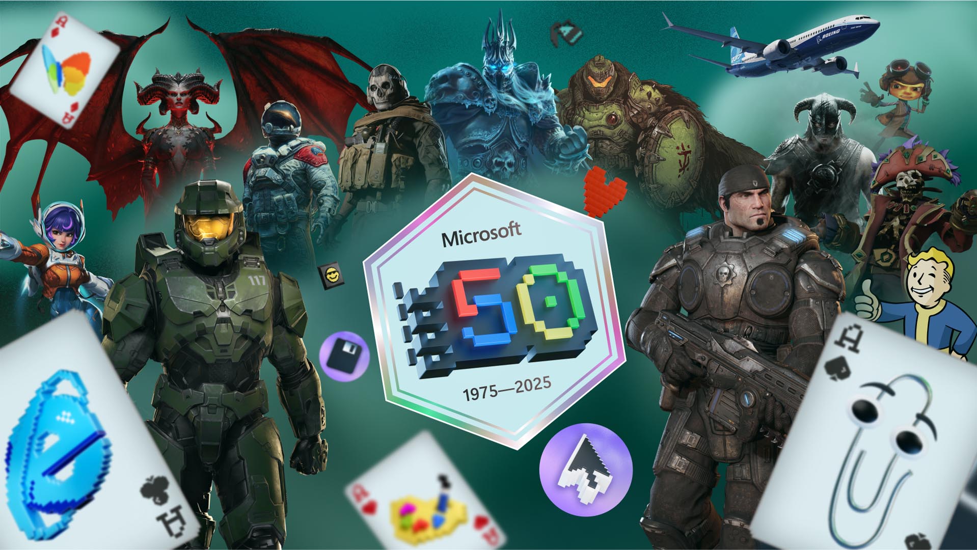 Microsoft 50th Anniversary Hero Image