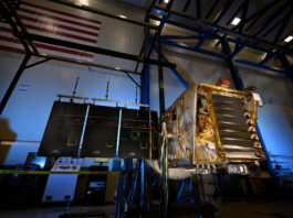 NASA’s Lunar Trailblazer Unveils Moon’s Hidden Ice Mysteries NASA’s Lunar Trailblazer sits in a clean room at Lockheed Martin Space