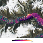 NASA’s SWOT Satellite Detects Massive Greenland Tsunami SWOT data visualization