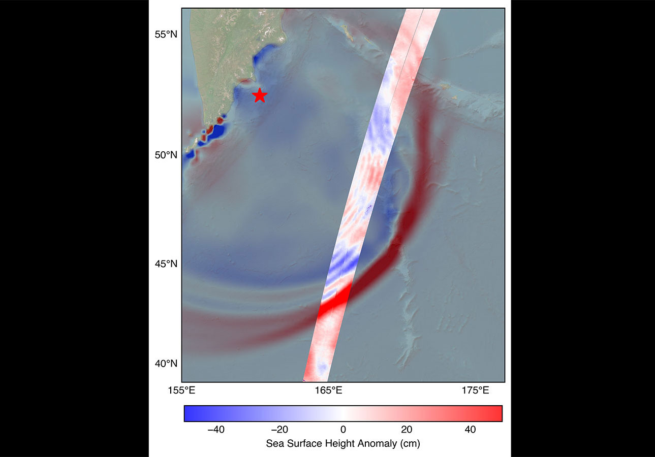 1 pia26652 swot pac tsunami blk.jpg The SWOT satellite caught the leading edge of the tsunami wave