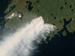 NASA Study Quantifies Carbon Output from Huge Canadian Wildfires Wildfire smoke from Nova Scotia