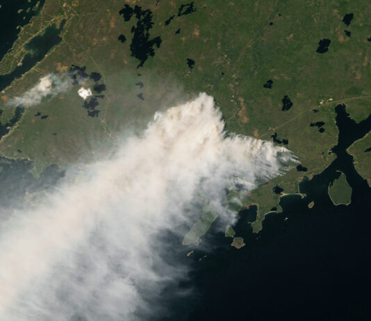 NASA Study Quantifies Carbon Output from Huge Canadian Wildfires Wildfire smoke from Nova Scotia