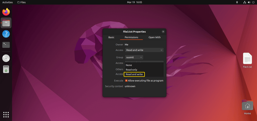15 permission option