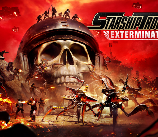 Starship Troopers: Extermination – Solo or Co-op Play Options Starship Troopers key art