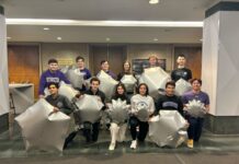 2024 Breakthroughs in Early-Stage Innovations Northwestern University team members pose with lunar inflatable prototypes from their METALS project in NASA’s 2024 BIG Idea Challenge.