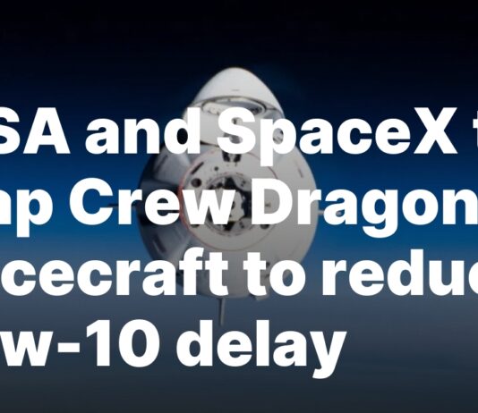 NASA, SpaceX swap Crew Dragon to minimize Crew-10 delay. NASA and SpaceX to swap Crew Dragon spacecraft to reduce Crew-10 delay