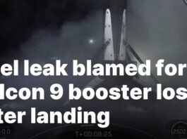 Falcon 9 booster lost post-landing due to fuel leak Fuel leak blamed for Falcon 9 booster loss after landing