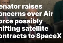 Senator questions potential Air Force satellite deals with SpaceX Senator raises concerns over Air Force possibly shifting satellite contracts to SpaceX