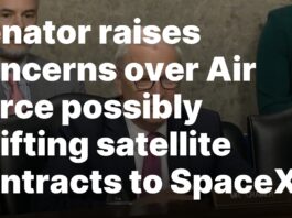 Senator questions potential Air Force satellite deals with SpaceX Senator raises concerns over Air Force possibly shifting satellite contracts to SpaceX