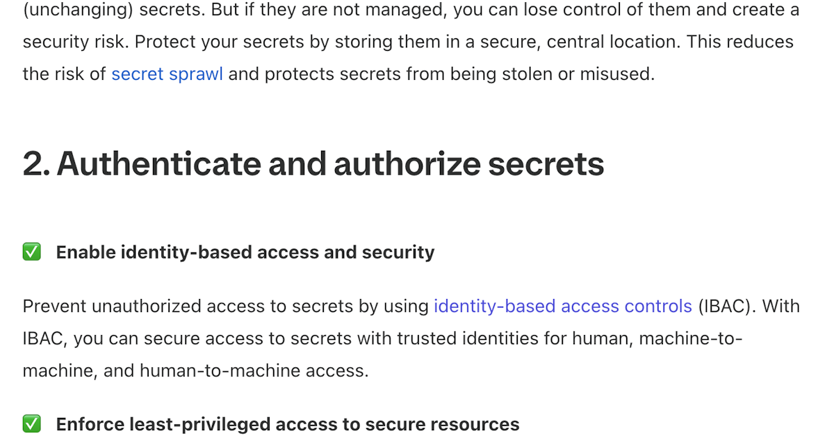 1747158555 screenshot 2025 05 13 at 1 48 54 pm.png The 18-point secrets management checklist