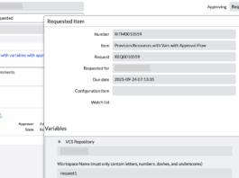 Terraform’s ServiceNow Catalog Integrates Approval Workflow Feature ServiceNow