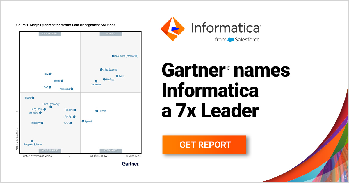 2026 Gartner® Magic Quadrant™ for MDM Solutions: Salesforce (Informatica) is Once Again Recognized as a Leader