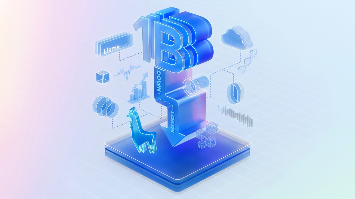 1b llama downloads social share.jpg Celebrating 1 Billion Downloads of Llama | Meta