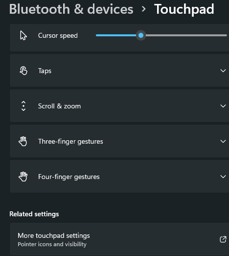 Touch Screen Gestures Windows 11