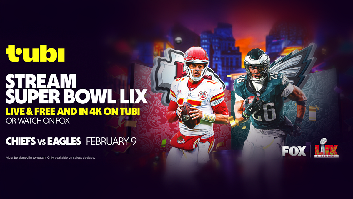 1suxe6rd43kmh7d6oiwnwra.png Stream Super Bowl LIX on Tubi, Live & Free and in 4K on Fire TV.