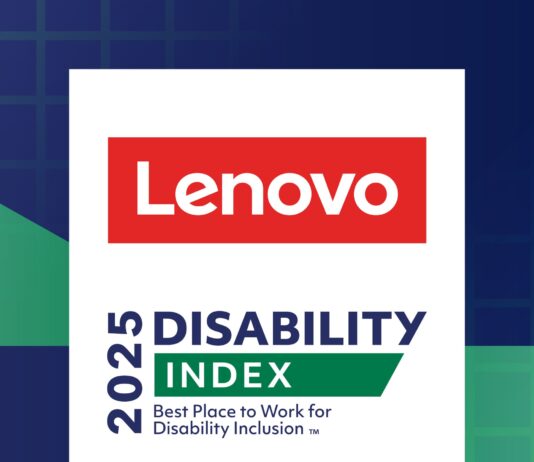 Lenovo Celebrated for Disability Inclusion in US, UK, Brazil Lenovo Recognized Again as a Best Place to Work for Disability Inclusion by the Disability Index® in the US, the UK and Brazil - Lenovo StoryHub