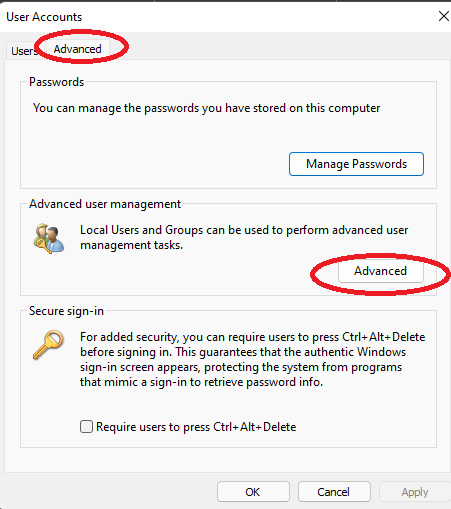 Change Name of User Profile Folder windows 11