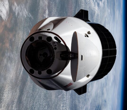 NASA Opens Media Access for SpaceX’s 34th ISS Resupply Mission A SpaceX Dragon cargo spacecraft with its nosecone open and carrying over 5,000 pounds of science, supplies, and hardware as NASA