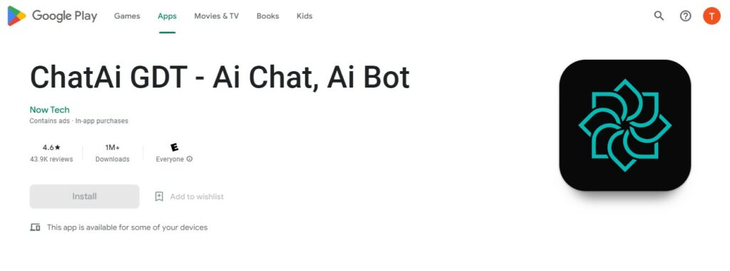 ChatAi GDT - Ai Chat, Ai Bot- Play Store