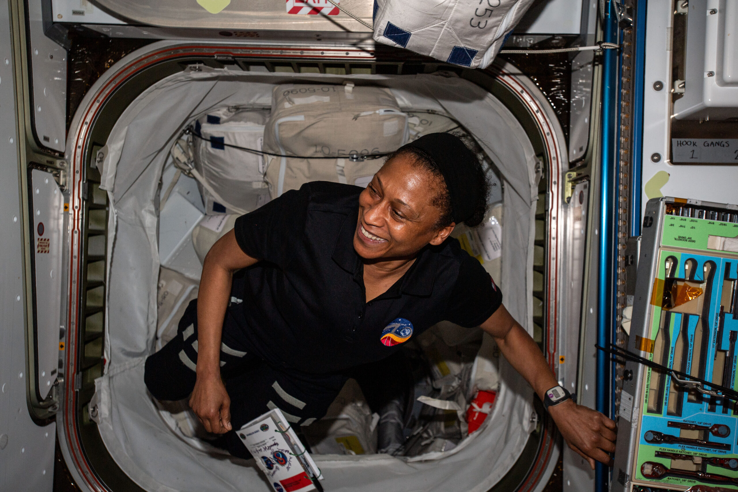 53589381459 01243dd5d3 o 1.jpg NASA astronaut and Expedition 70 Flight Engineer Jeanette Epps is pictured floating in microgravity aboard the International Space Station.