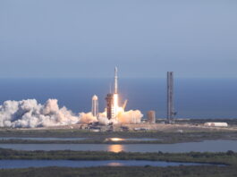 NASA Tops Government’s Best Workplaces for 13th Straight Year A SpaceX Falcon Heavy rocket carrying NASA’s Europa Clipper spacecraft launches off the coast of Florida, with blue skies and ocean in the background.