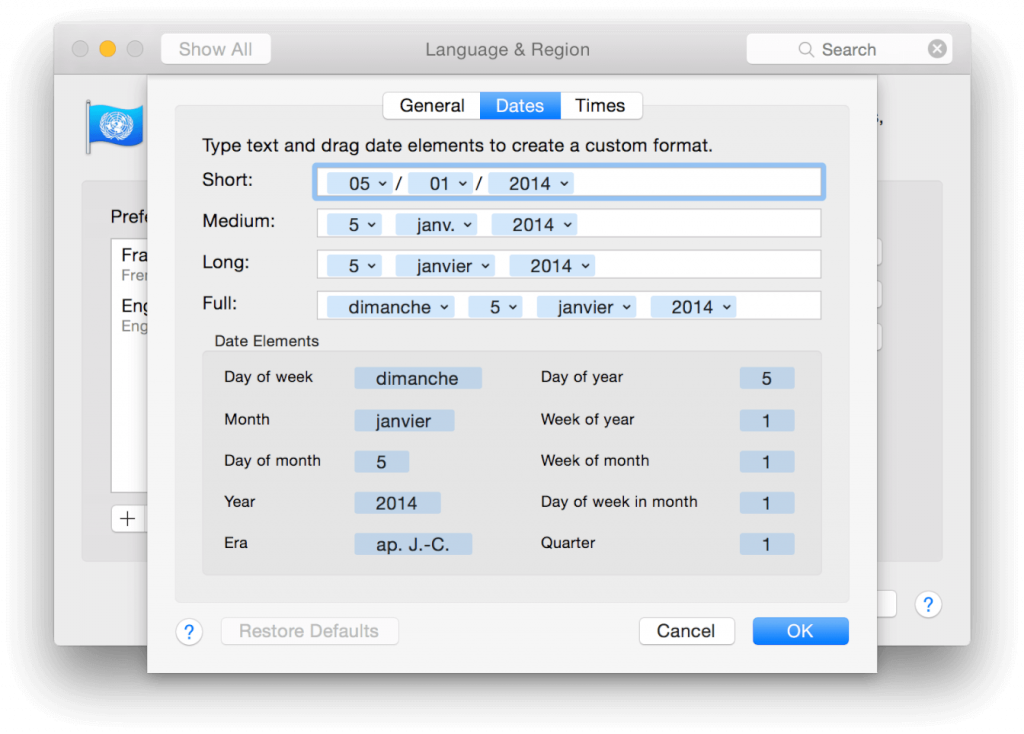 Advanced Language and Regional Settings missing in macOS Ventura