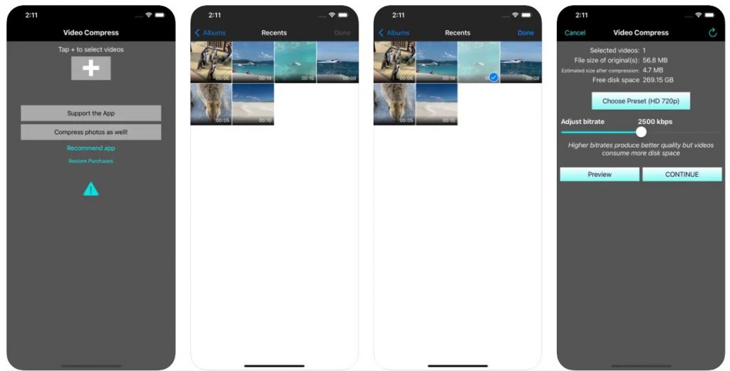 compress video on iPhone and Android