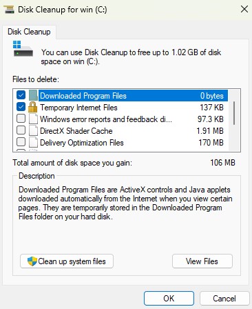 Delete Windows.old Folder in Windows 11 Using the Disk Cleanup Tool