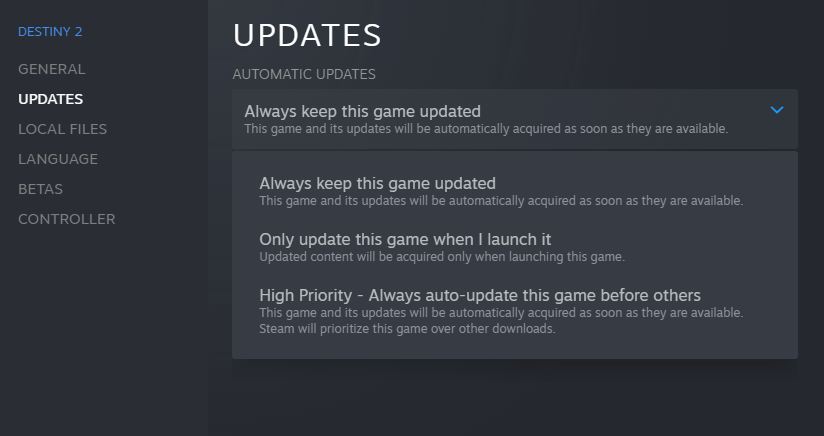 disable auto-updates on Steam