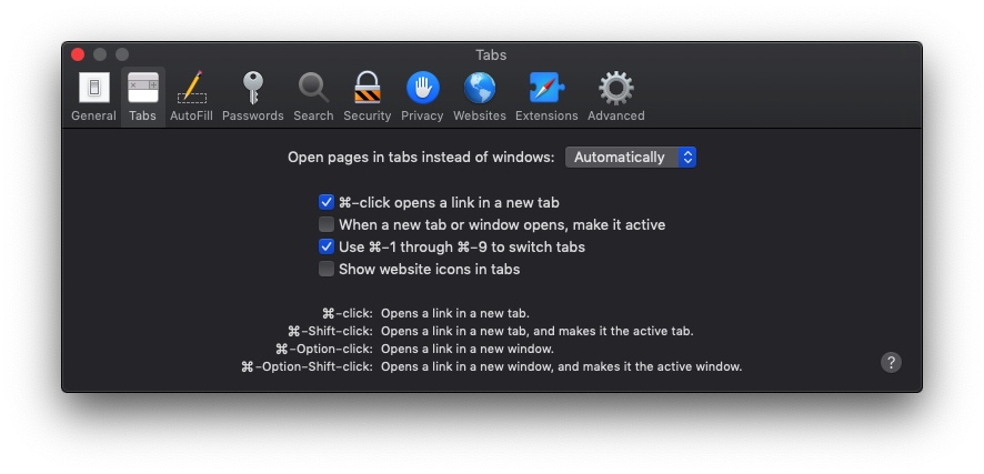 Enable Website Icons in Tabs on Safari on macOS Mojave