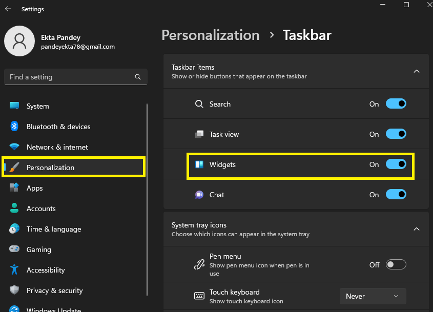 Weather-Widget-Not-Showing-on-Taskbar-Windows-11