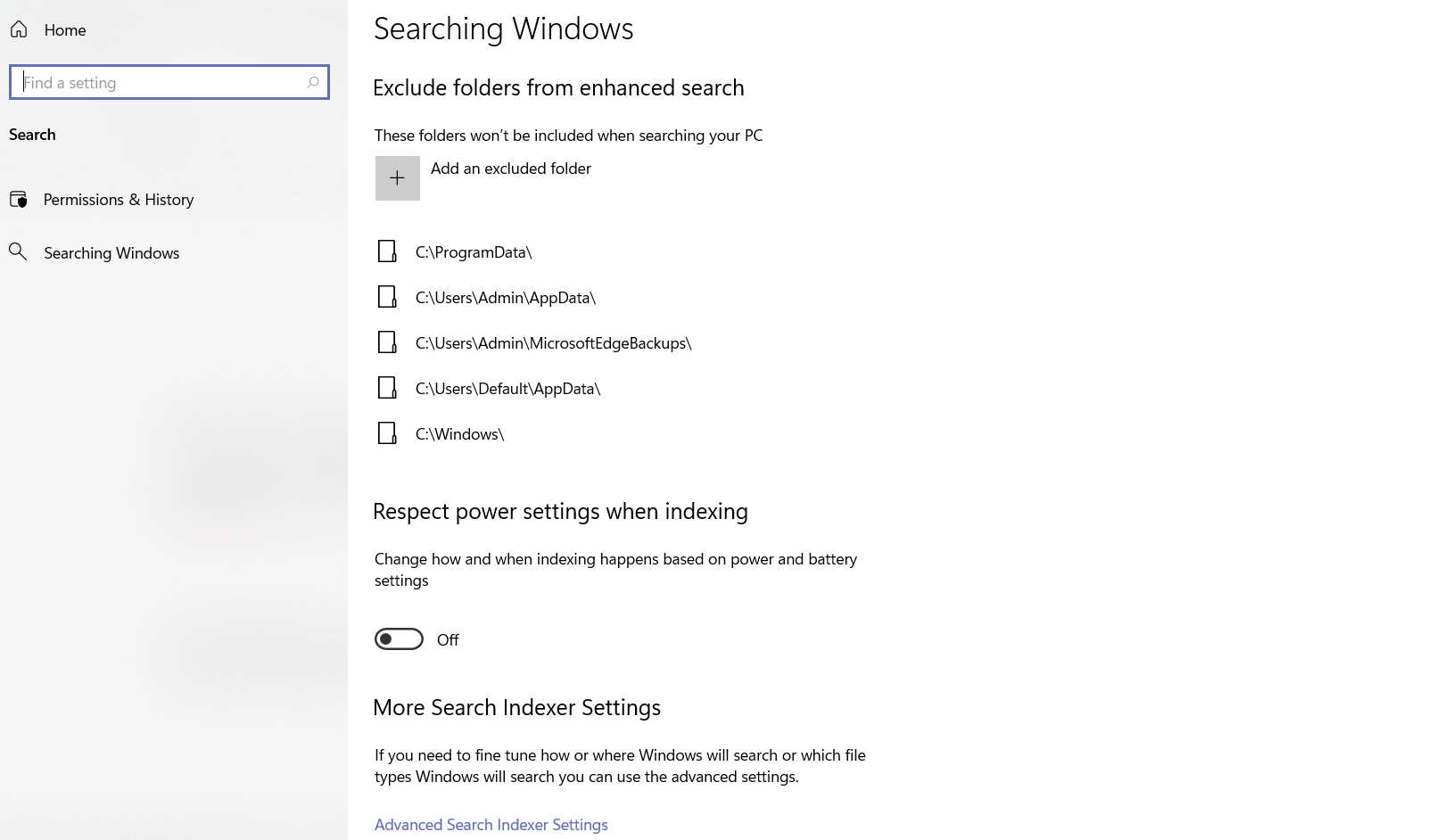 Hide Files and Folders from Search in Windows 11