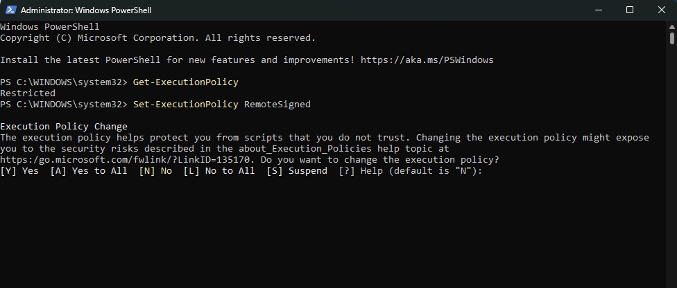 RemoteSigned Policy