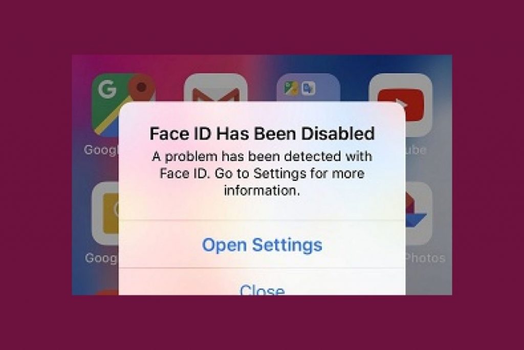 Face ID is disabled in iPhone 13 