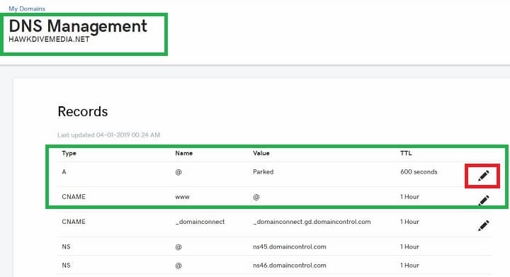 Point the DNS A Record - Step 2
