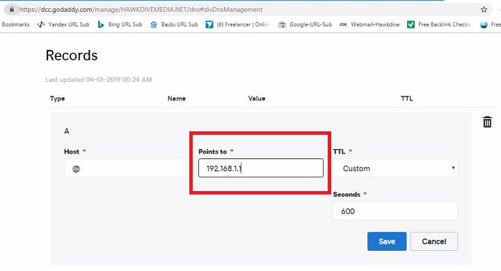 Point the DNS A Record – Step 3