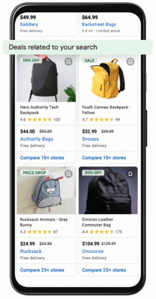 Google Launches Free Deals Listings in Search Results