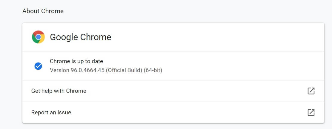 What’s New In Google Chrome Version 96.0.4664.45?