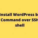 How To Install WordPress By Command Over SSH Shell? install WordPress by command over SSH shell