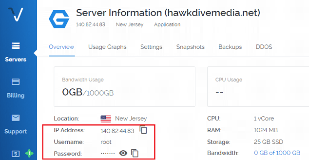 Newly Deployed Ubuntu(LEMP) Server on Vultr.com