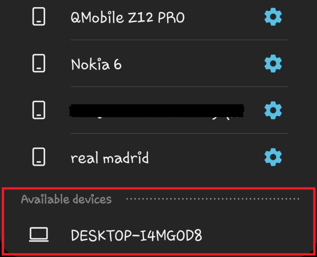 Available Devices