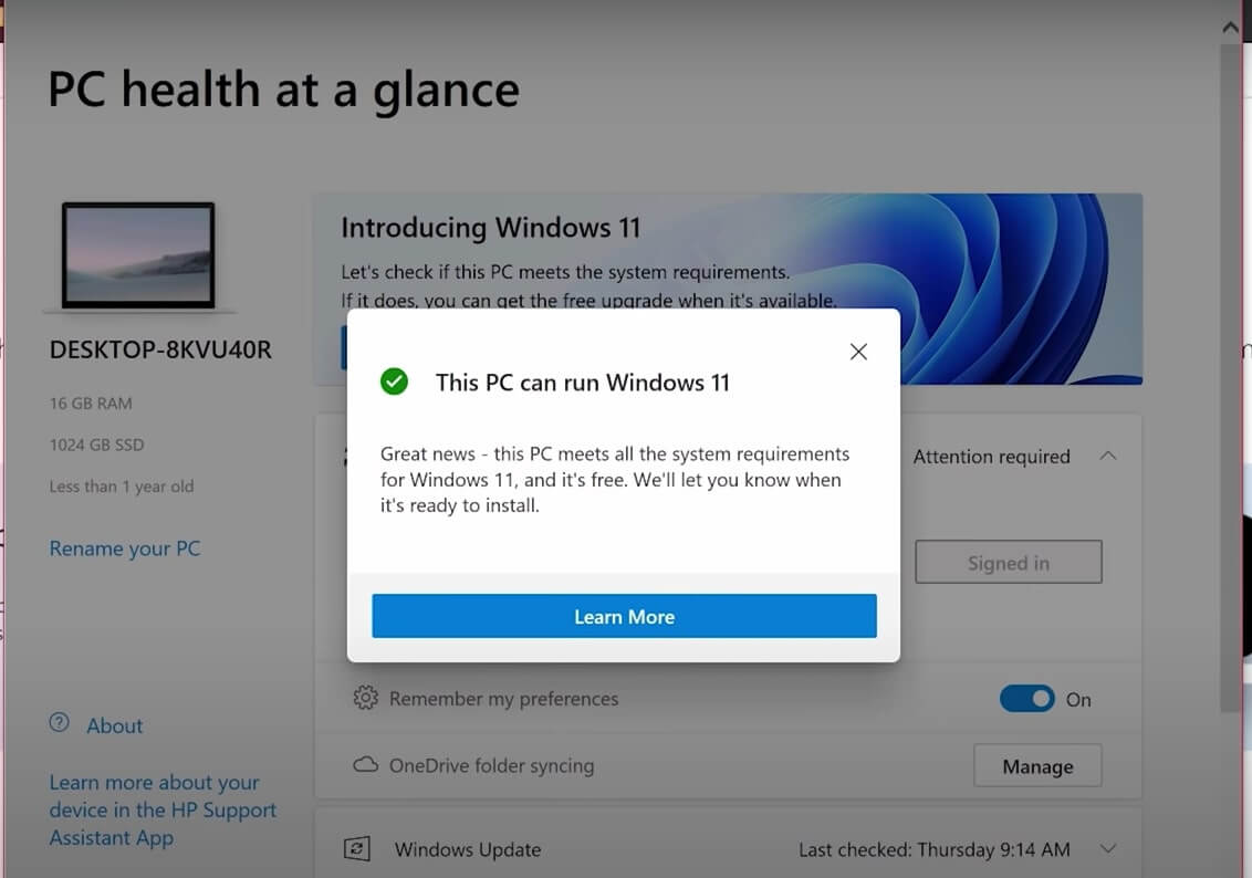 system requirements match