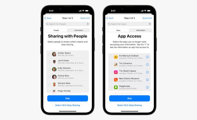 Safety Check feature in iOS 16