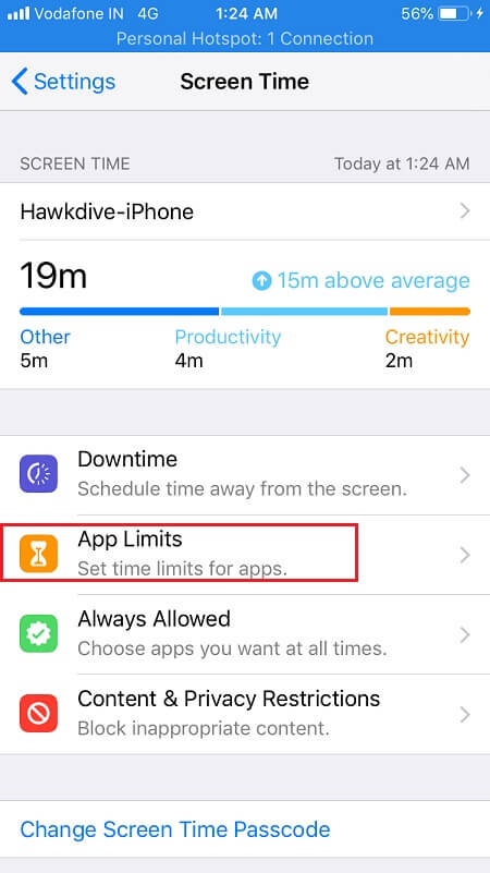 Limit App Time in iPhone using Screen Time