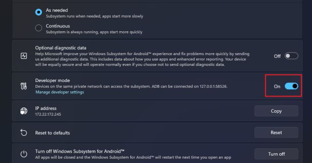 Sideload Android Apps in Windows 11