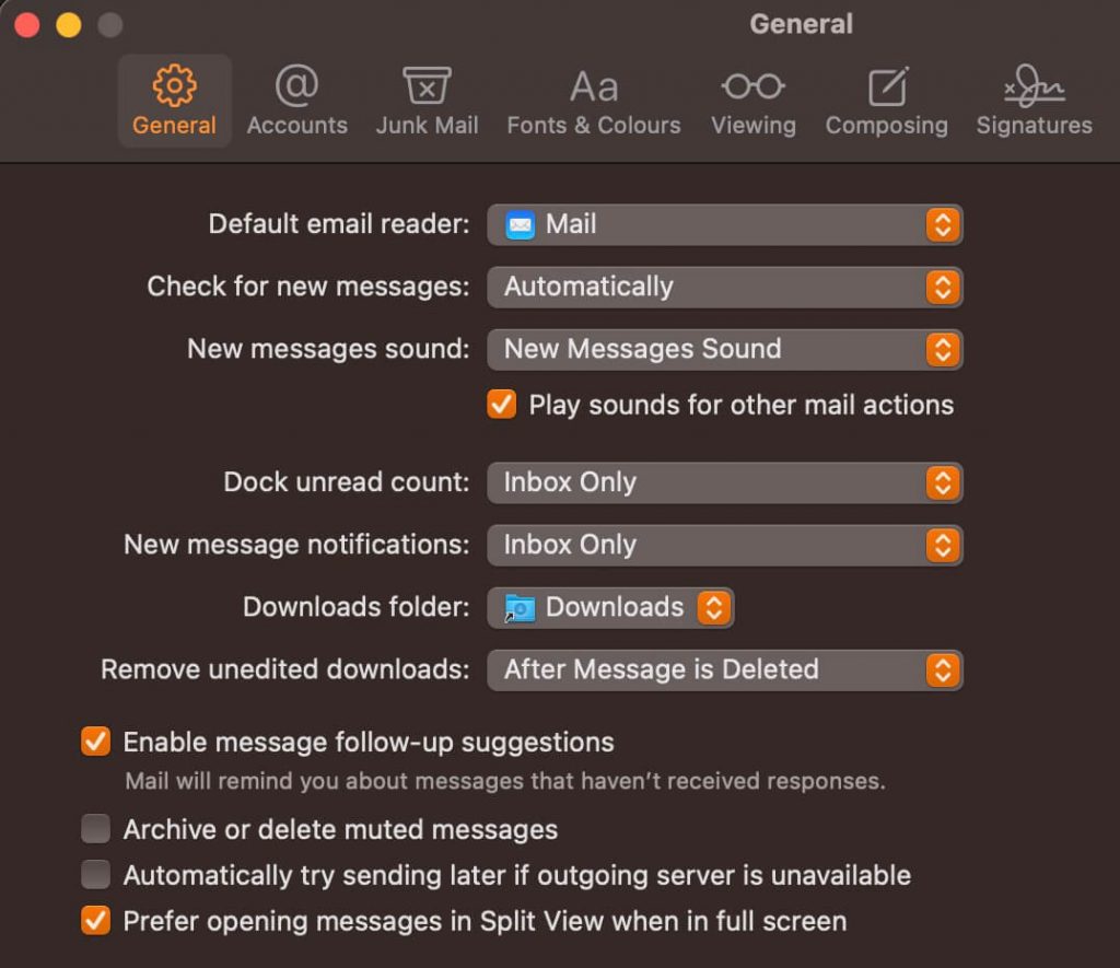 Unsend Mail in macOS