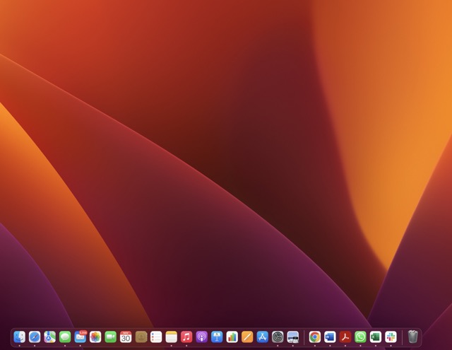 Ventura Missing Dock icons