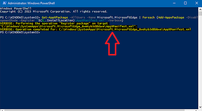 Reset Microsoft Edge