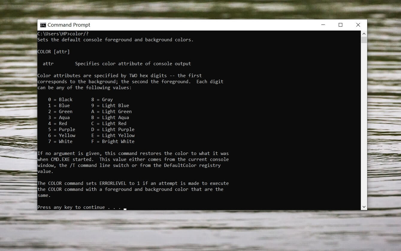 How To Change Command Prompt Color In Windows 10?